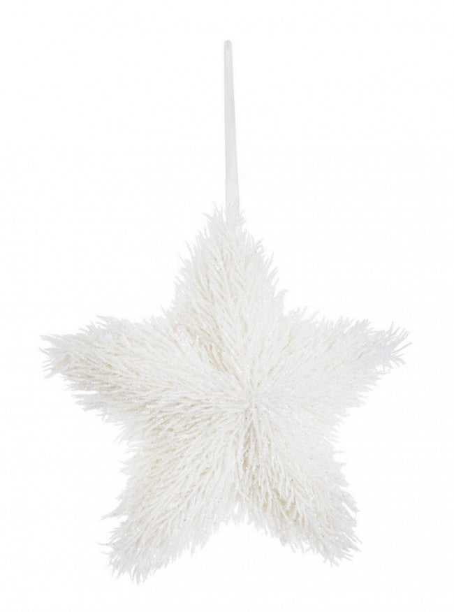 4x Pendentif étoile blanche scintillante S