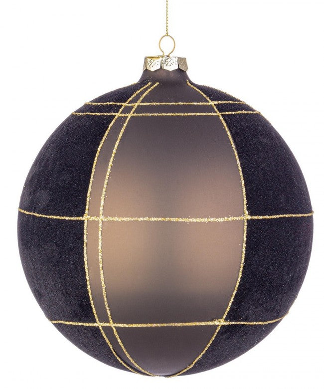 6x Sphère Vt Velours Noir D150