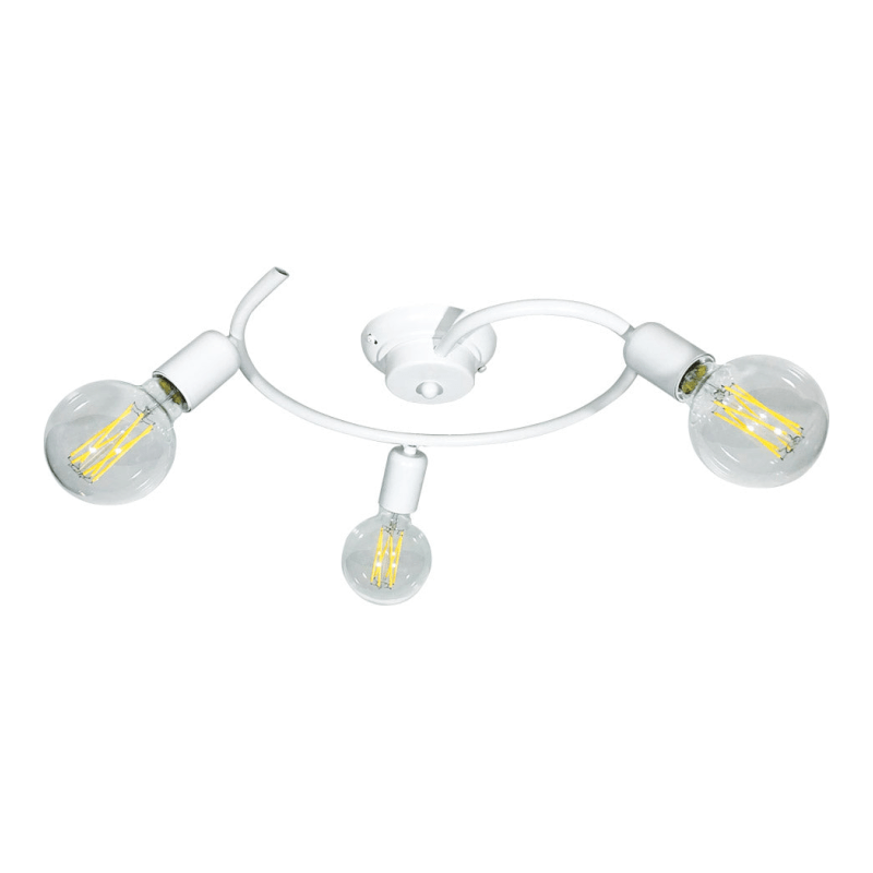 Plafonnier 3xE27 Cadre Peint Blanc E-Energy Daniela