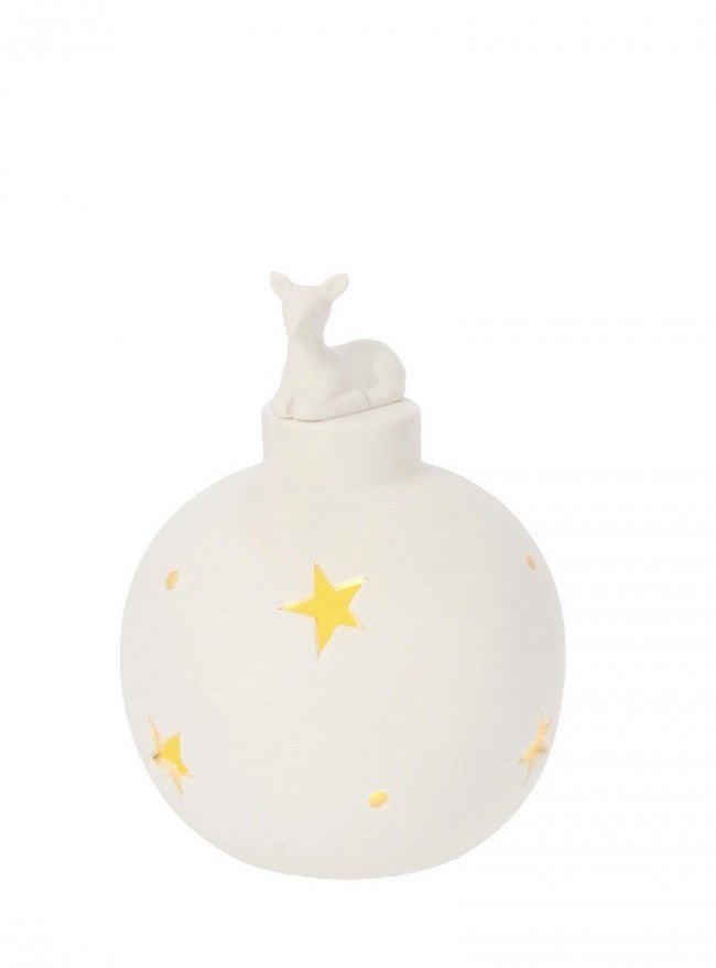 12x Décoration Sphère Cerf H14,3 C