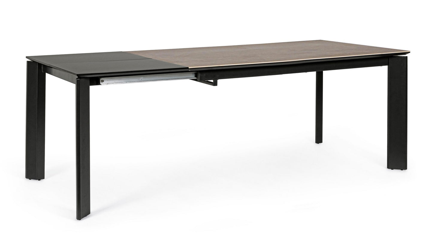 Table extensible Briva, gris noir