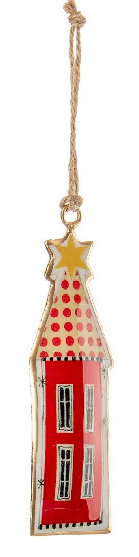 12x Pendentif Habitat Maison Rouge C