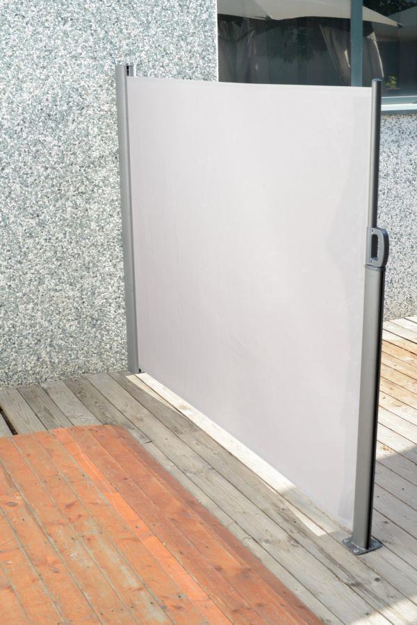 Rideau latéral en tissu gris 300x140 cm