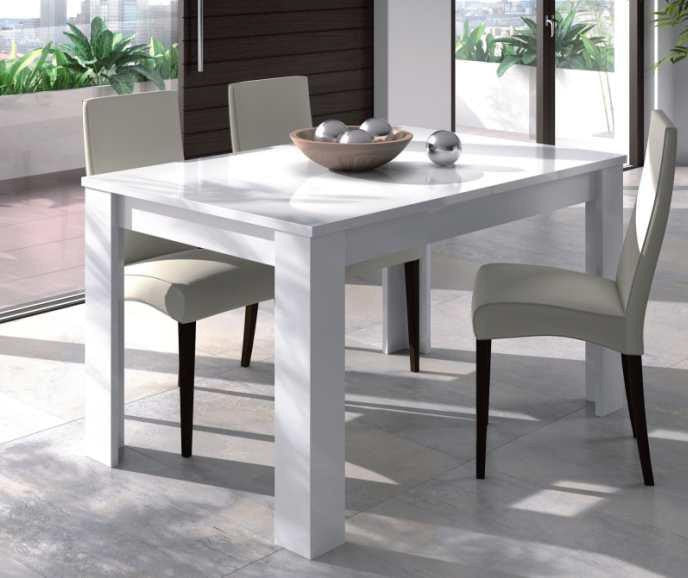 Table Kendra Cm.90 x 140-190 x 78h Kit Blanc