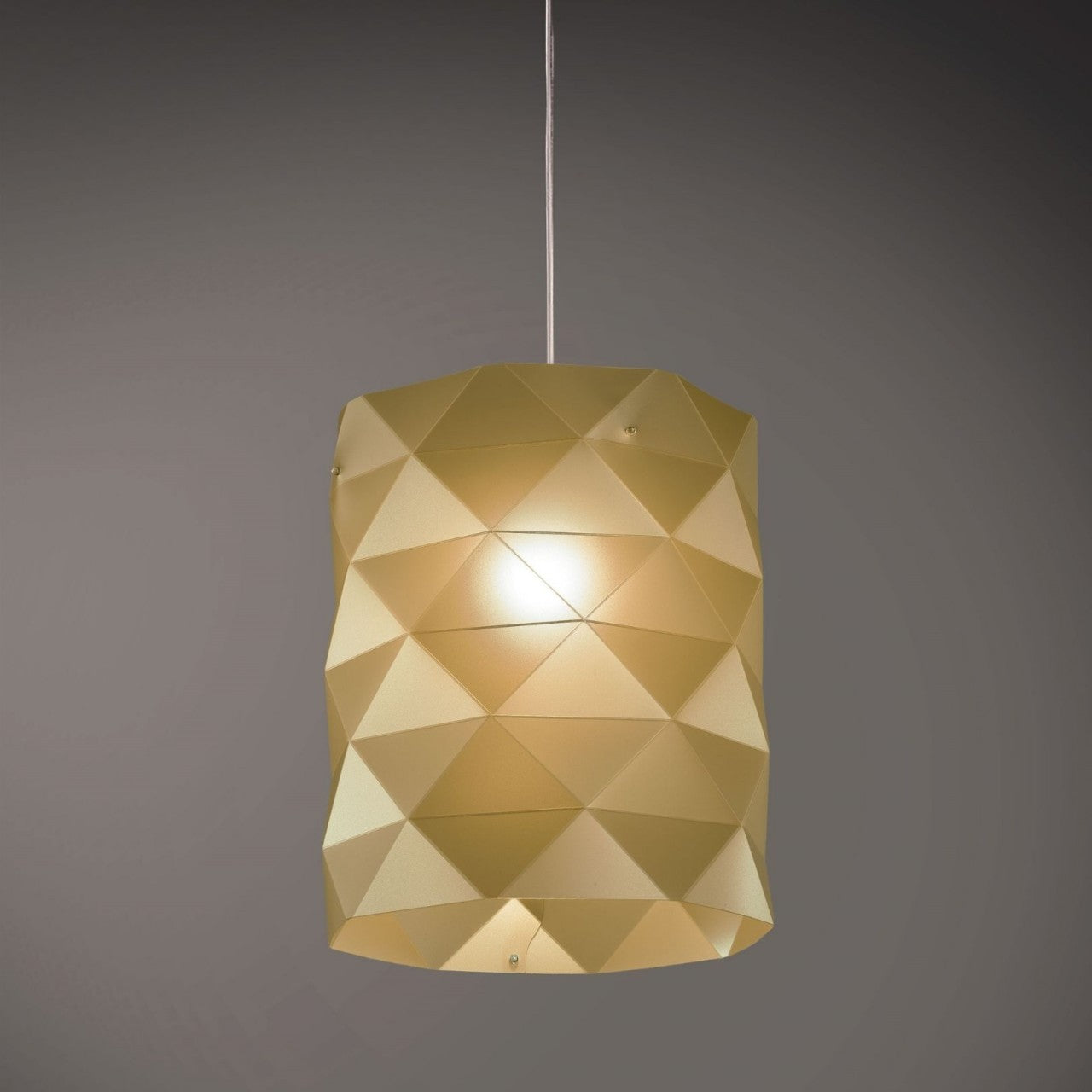 Suspension New Gold en métal chromé cm. 27 x 32 heures