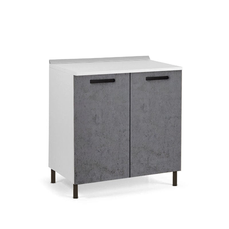 Meuble bas de cuisine gris béton 80x50xh.82 cm