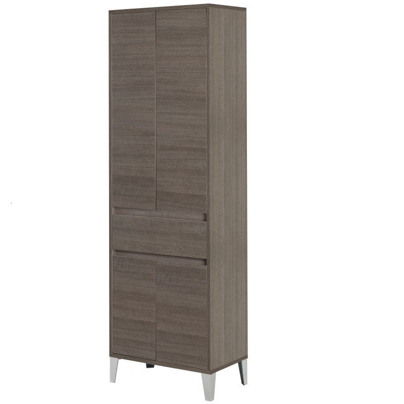 Porte-serviettes 4 portes armoire chêne foncé 60x35x h183 cm