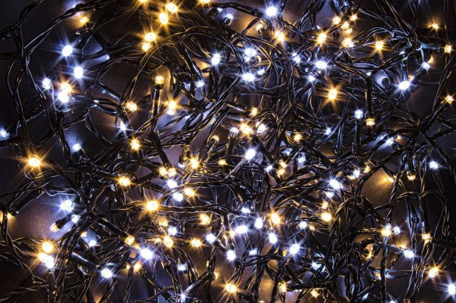 12x 180L Blanc 5mm Fil Vert IP44