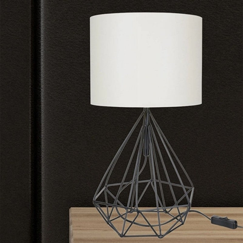 Lampe de bureau Noir Blanc urban 25x h46,5 cm