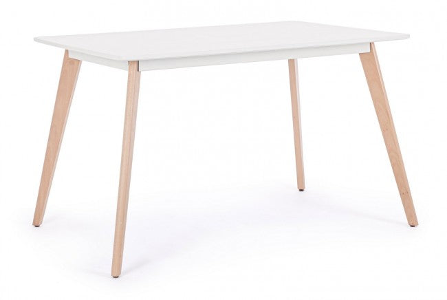 Table en bois blanc Michelangelo 120 x 80 cm
