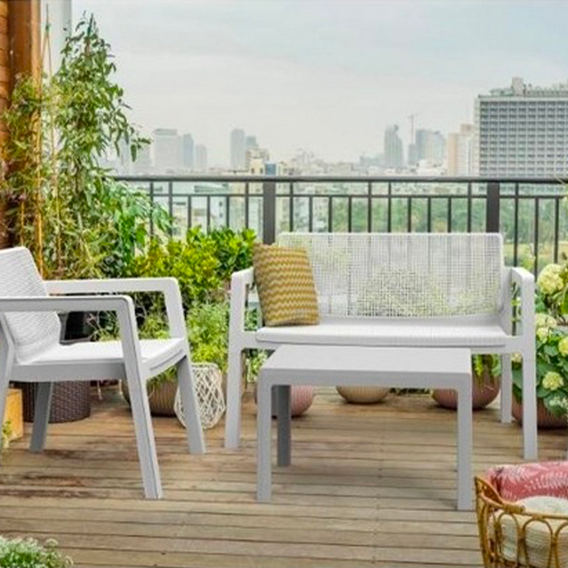 Ensemble de salon d'extérieur Keter Emily Lounge blanc