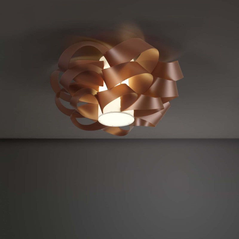 Plafonnier deux lumières CLOUD Cuivre diamètre 75x h36 cm