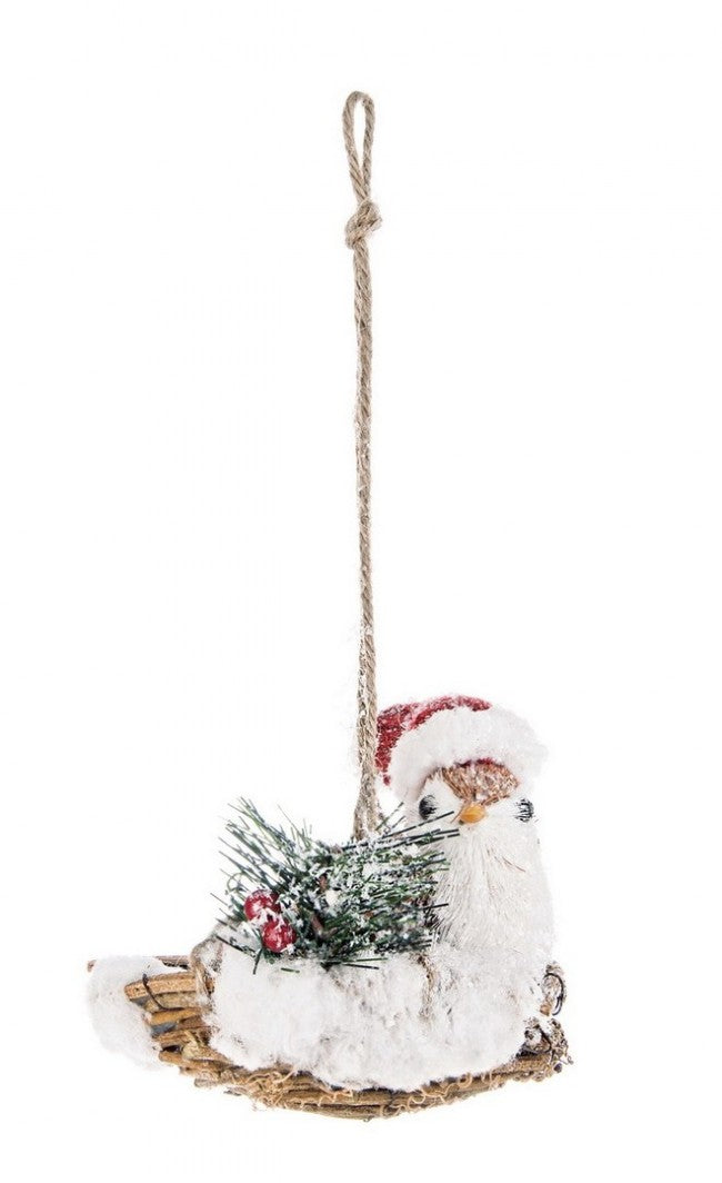 6x Pendentif oiseau Schiller tourné