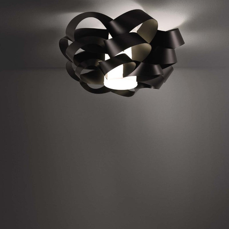 Plafonnier CLOUD simple lumière Noir diamètre 60x h28 cm