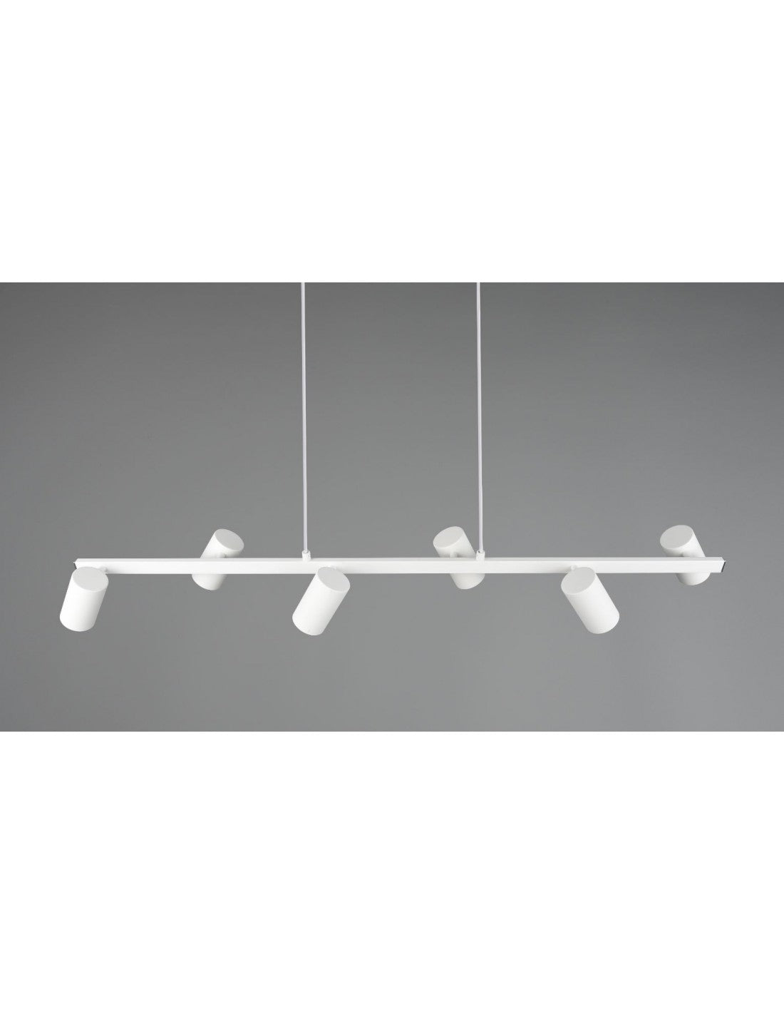 Lustre Blanc 6 Spots GU10 Cylindriques Ajustables Marley Trio Lighting