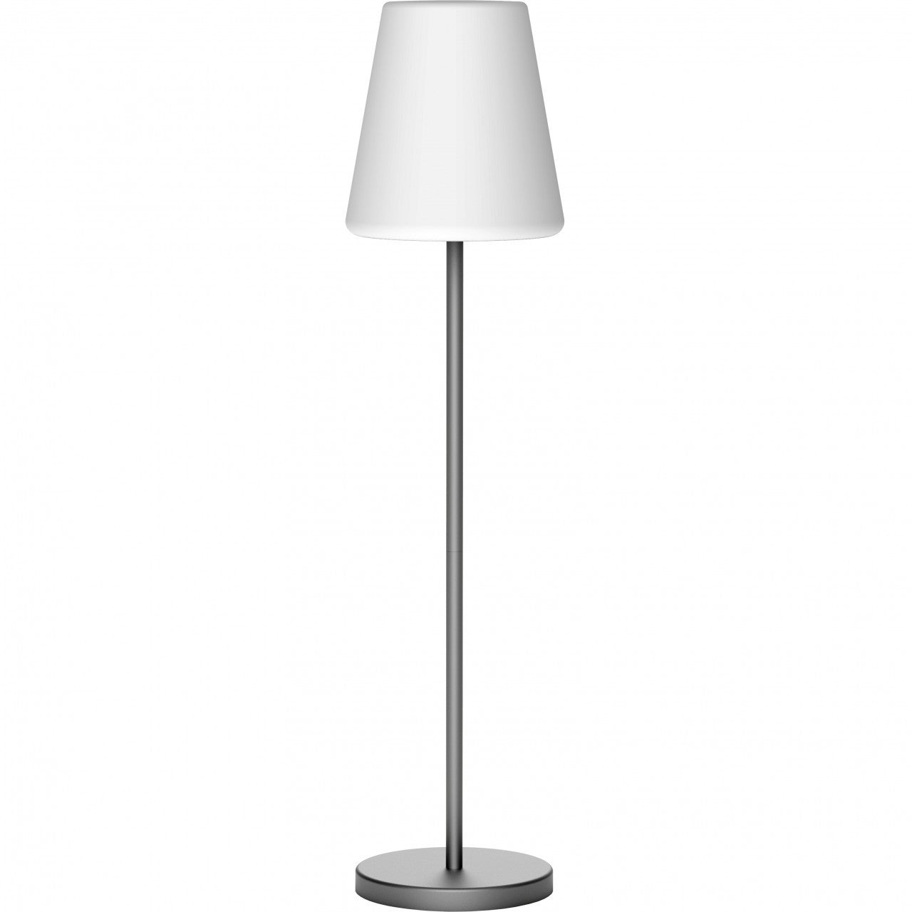 Lampadaire solaire LED gris h119 cm