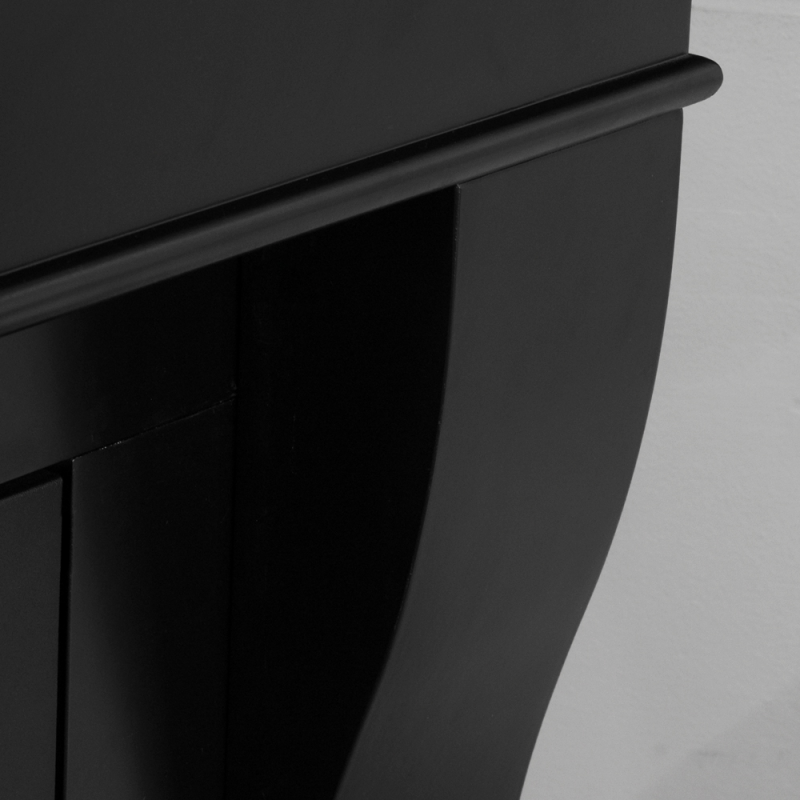 Cheminée au bioéthanol au sol biocheminée WASHINGTON Noir L111 x P43 x H99