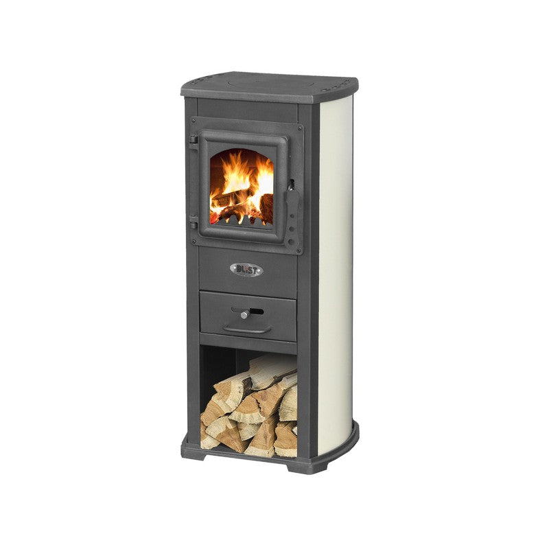 Poêle à bois beige 40X46X90h cm