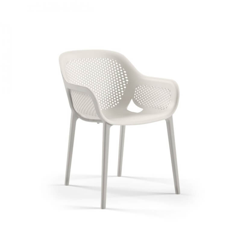 Fauteuil design Atra gris blanc
