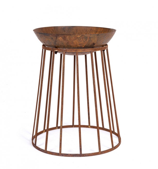 2x Brasero Efesto À Rouille D50X63H