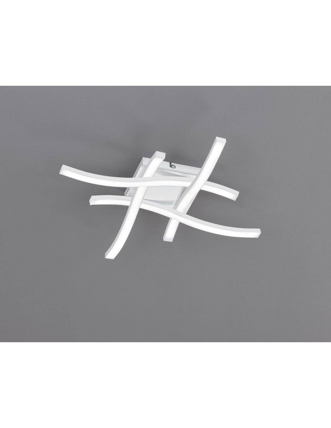 Plafonnier moderne Route 4 Tiges Led 4000k Blanc Trio Lighting