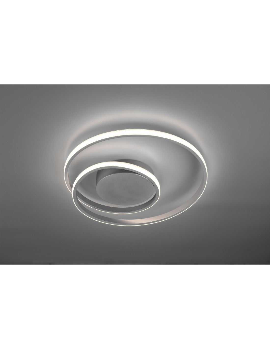 Plafonnier Spirale Aluminium Zibal LED 22w Dimmable Ø39 cm Trio Lighting