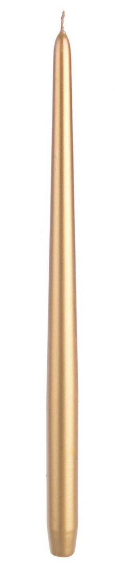 6x Bougie Conique Basic Or 40cm