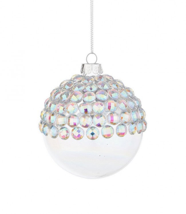 12x Sphère Bijou Vt Irisée D80