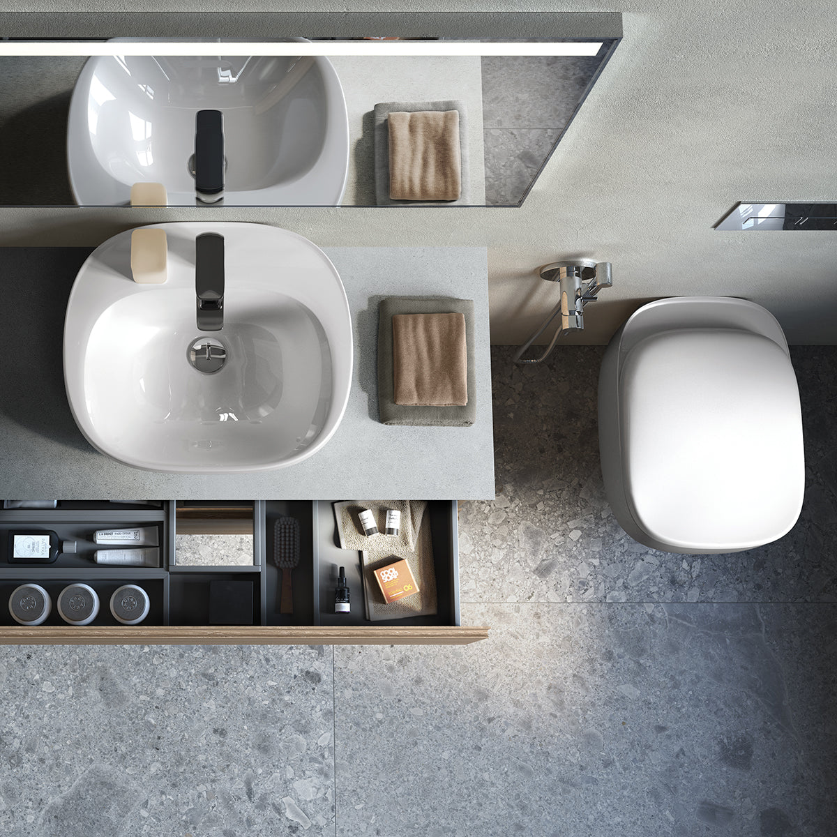 Vasque suspendue ovale Illusion - Monotrou 60 cm
