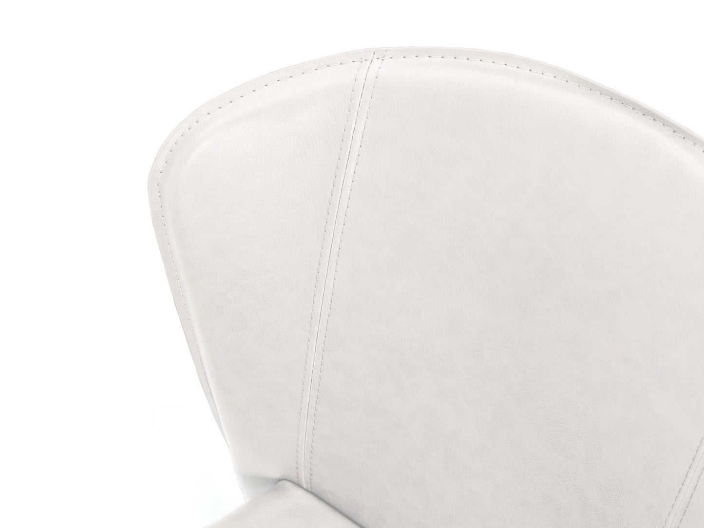 4x Chaise en simili cuir et assise blanche 49x56x82h cm