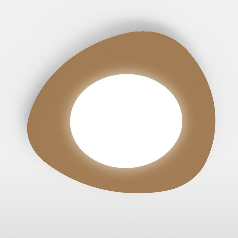 Plafonnier LED intégré en métal doré 42x h5 cm