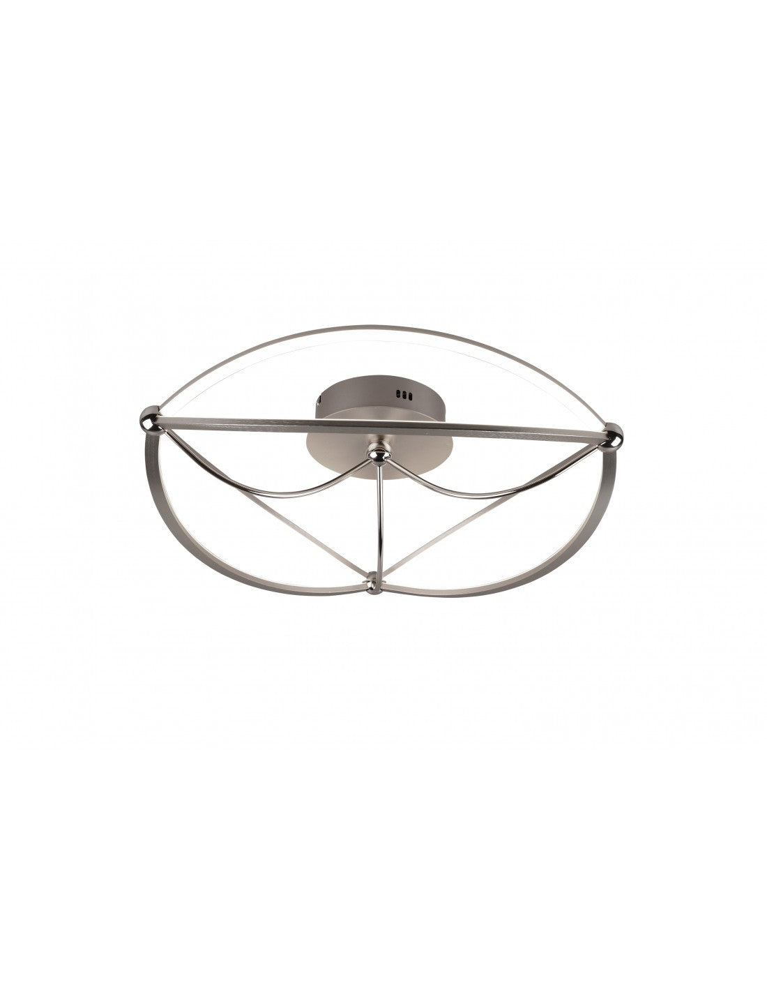Plafonnier Led Charivari Ellipses Nickel Ø62 cm Trio Lighting