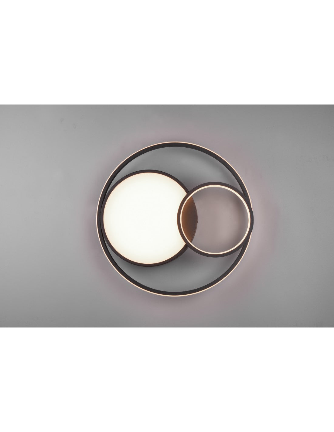 Plafonnier Moderne Vuelta Noir 3 LED Variateur 28w Trio Lighting