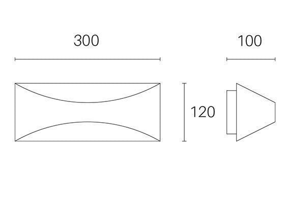 Applique murale ligne de lune blanche 12W LED 3000K