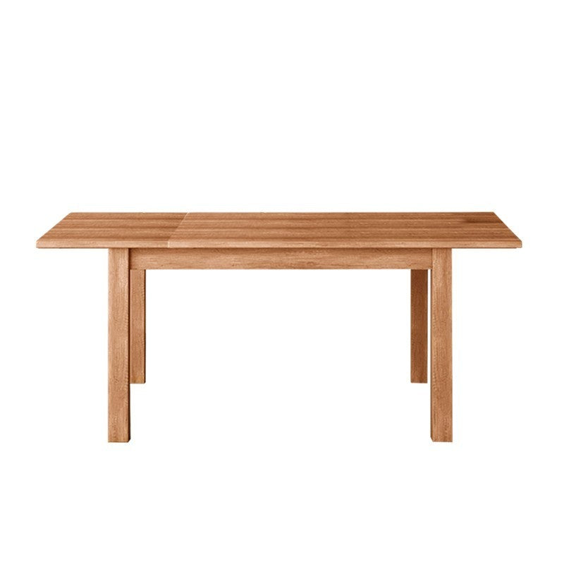 Table à manger extensible country noyer en bois mélaminé 80x120-160 cm