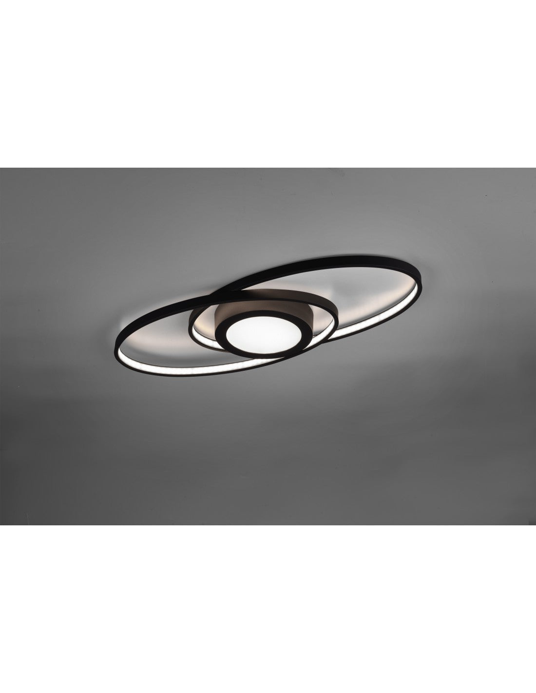 Plafonnier Galaxy Double Spirale Anthracite LED 27w Dimmable Trio Lighting