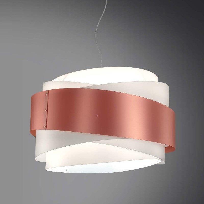 Lustre suspension BEA cinq lumières Cuivre diamètre 60x h38 cm