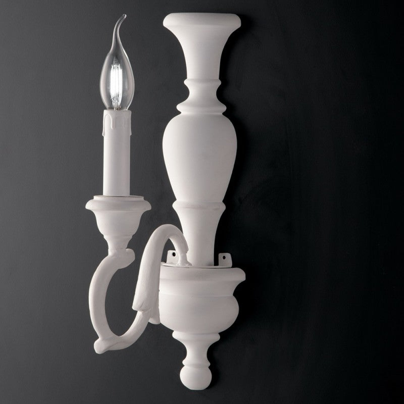 Applique murale en bois One Light Shabby White 21x h40 cm