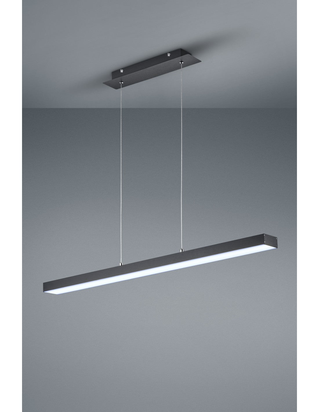Agano Noir Led 18w Tactile Dimmable Trio Suspension D'éclairage