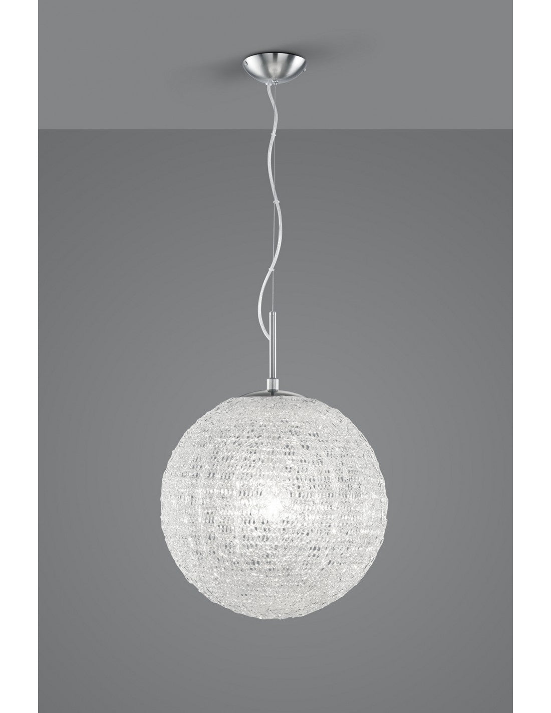 Suspension Sweety 1xE27 Nickel Et Acrylique Ø40 cm Trio Luminaire
