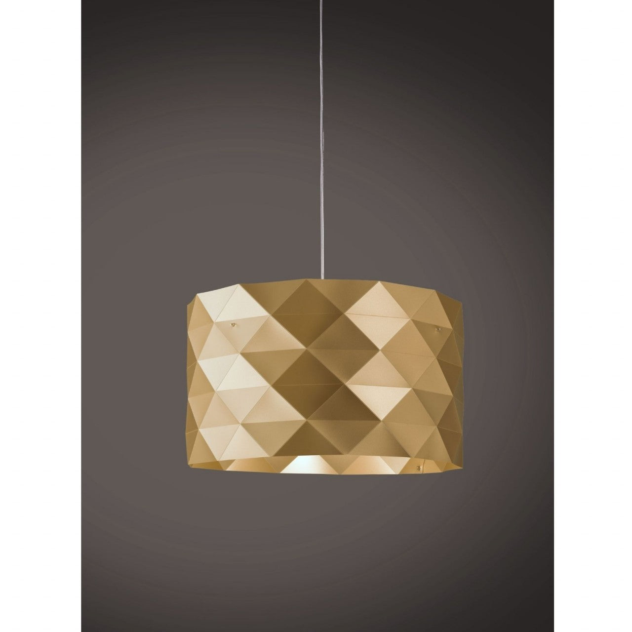 Nouvelle Suspension Or 5 Lumières en Métal Chromé Cm. 40x25h