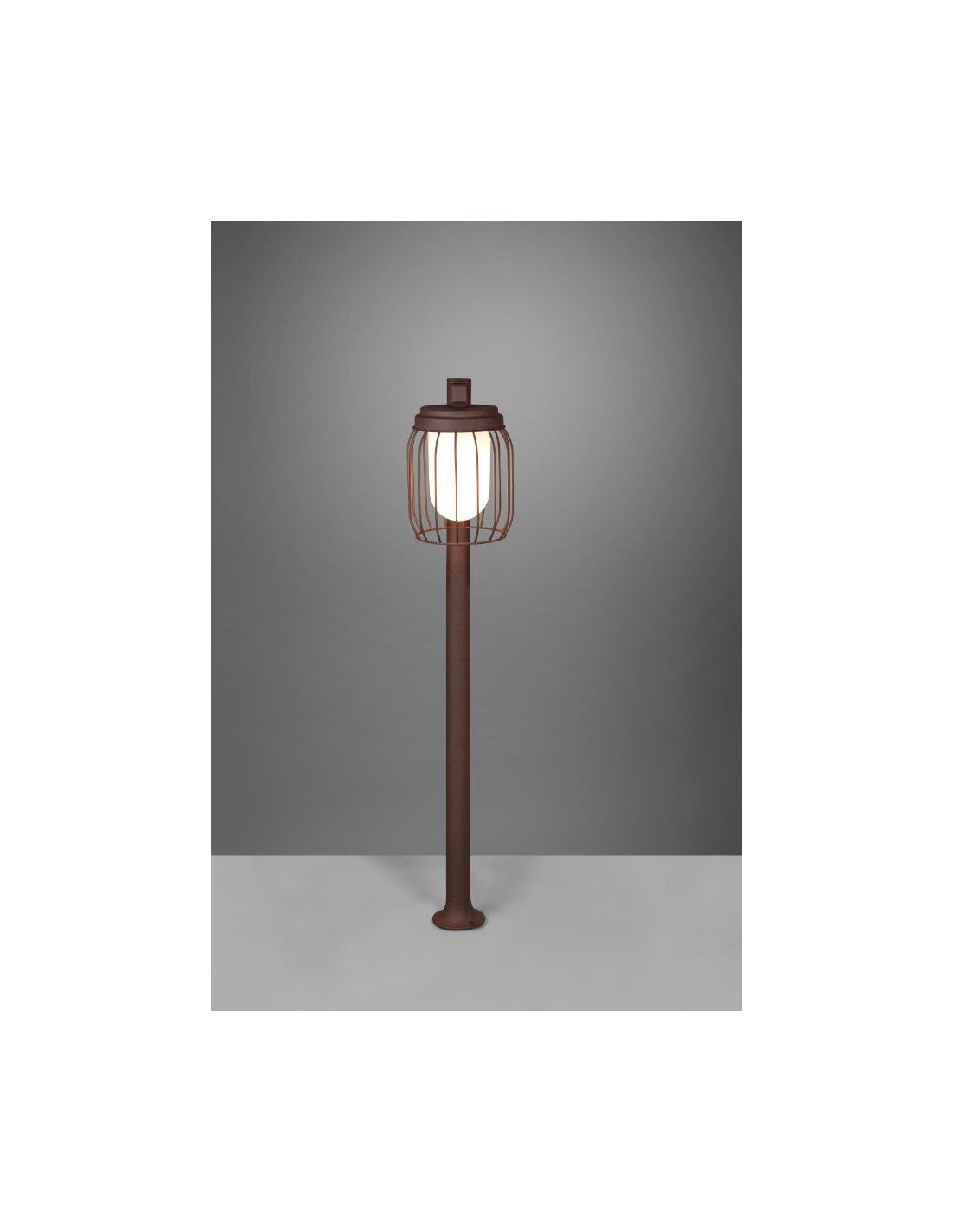 Poteau Extérieur Tuela Diffuseur Cage Rouille IP44 Trio Lighting