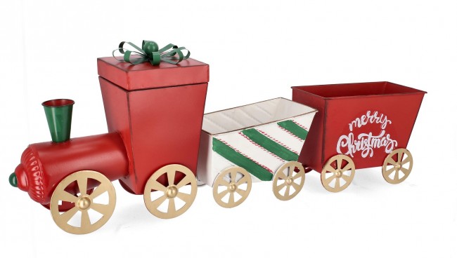 2x 2P Décoration Train Père Noël