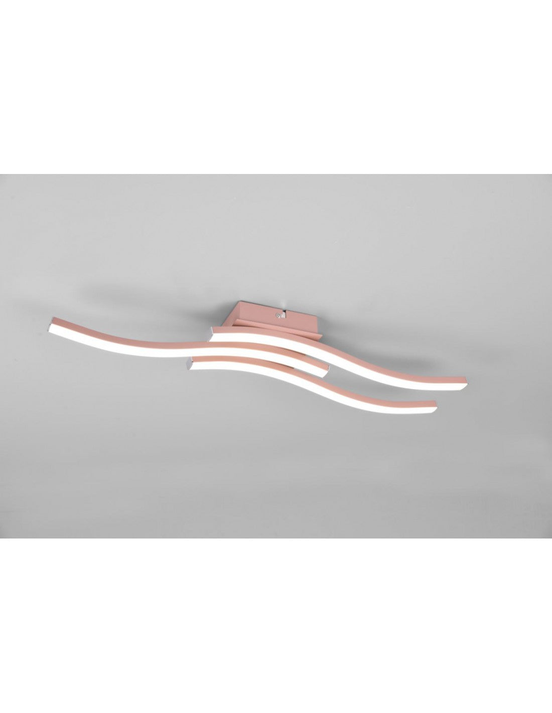 Plafonnier Moderne 3 Tiges LED 4000k Route Or Rose Trio Lighting