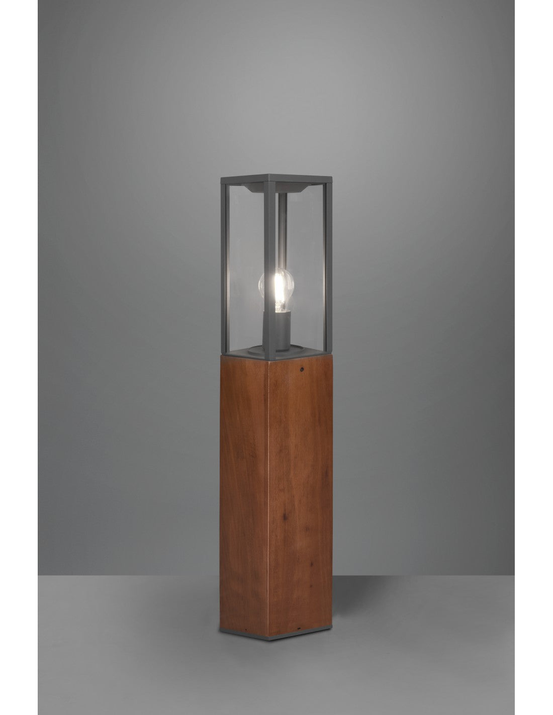 Borne d'extérieur Garonne IP44 Bois H80 cm Trio Lighting