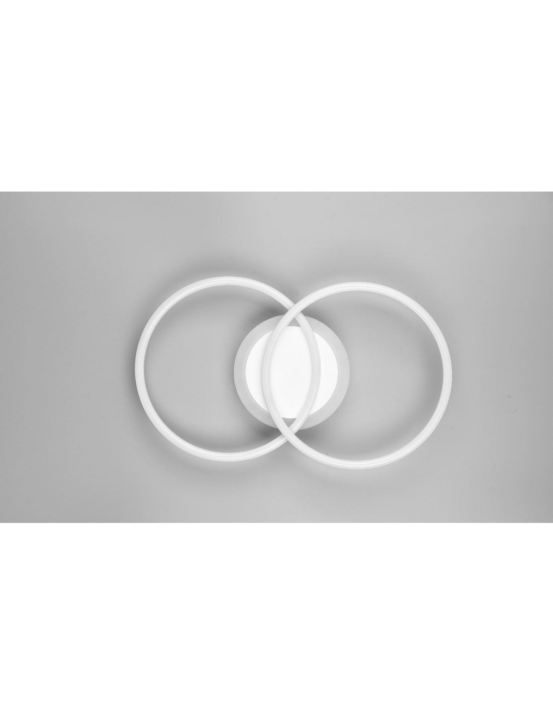 Plafonnier 2 cercles LED 4000k Variateur Venida Blanc Trio Lighting