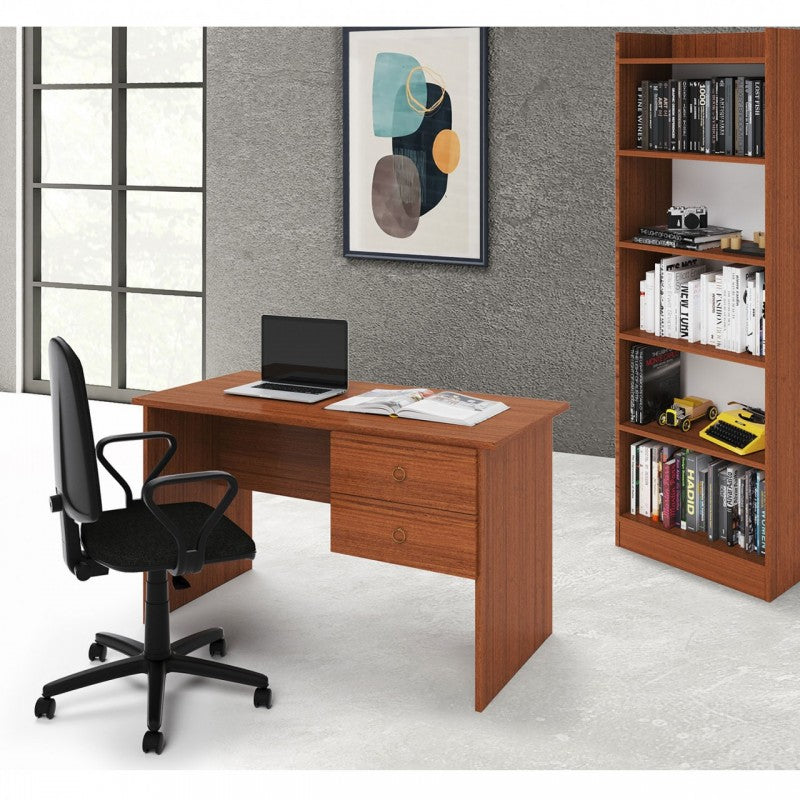 Bureau Tiffany antique en noyer avec deux tiroirs h.76x119x64