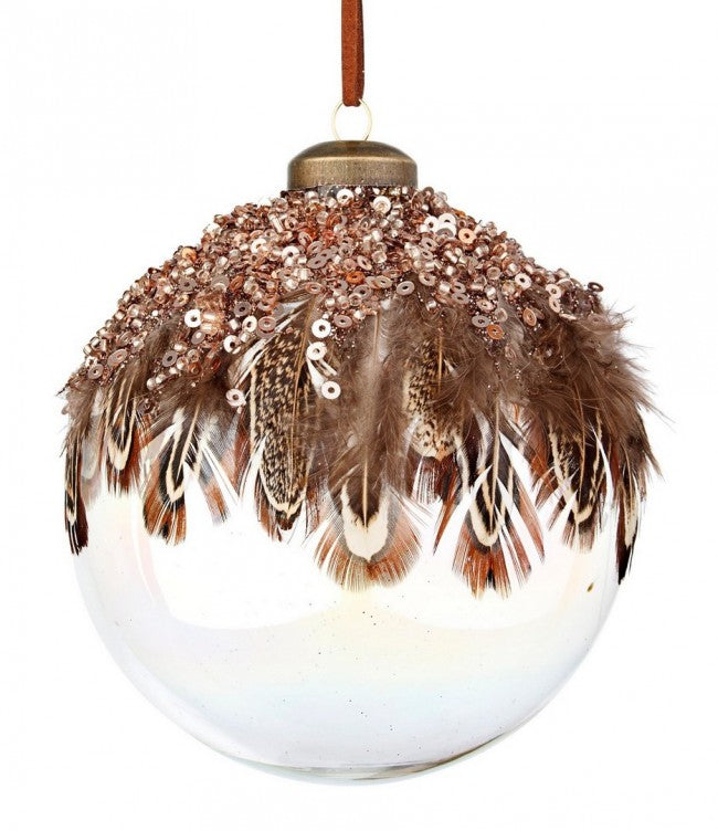 8x Sphère Vt Plume de Corbeau Marron D100