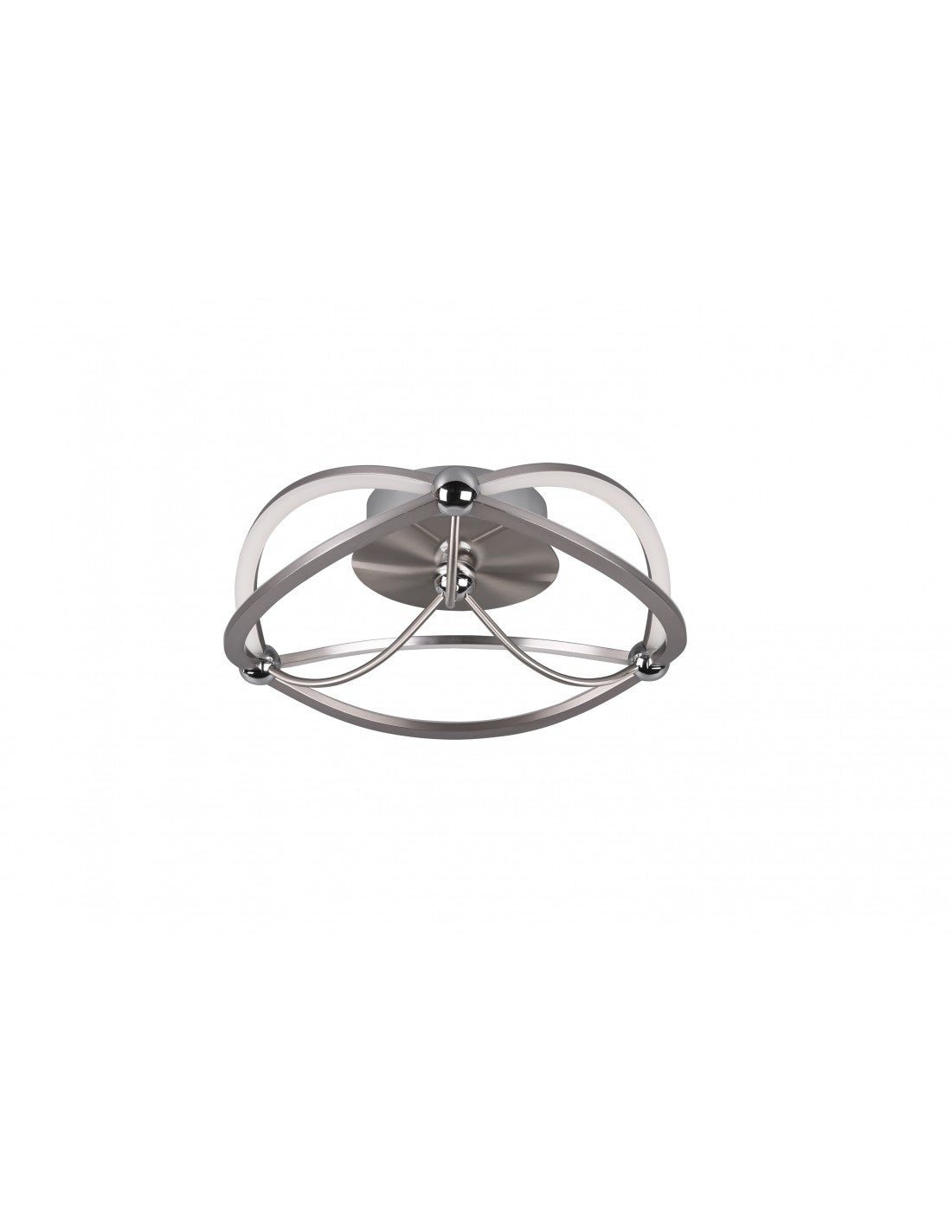 Plafonnier LED moderne Charivari Bow Nickel Ø41 cm Trio Lighting