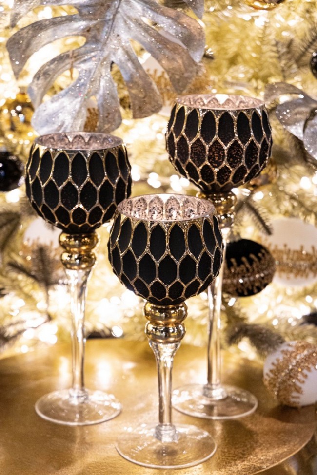 2x Set3 P.Bougie 1P Rachel Calice Noir